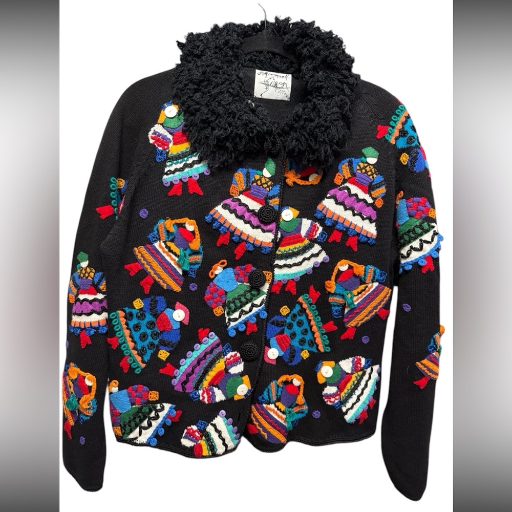 Vintage Michael Simon New York Dancing Girls Sweater. Size Large